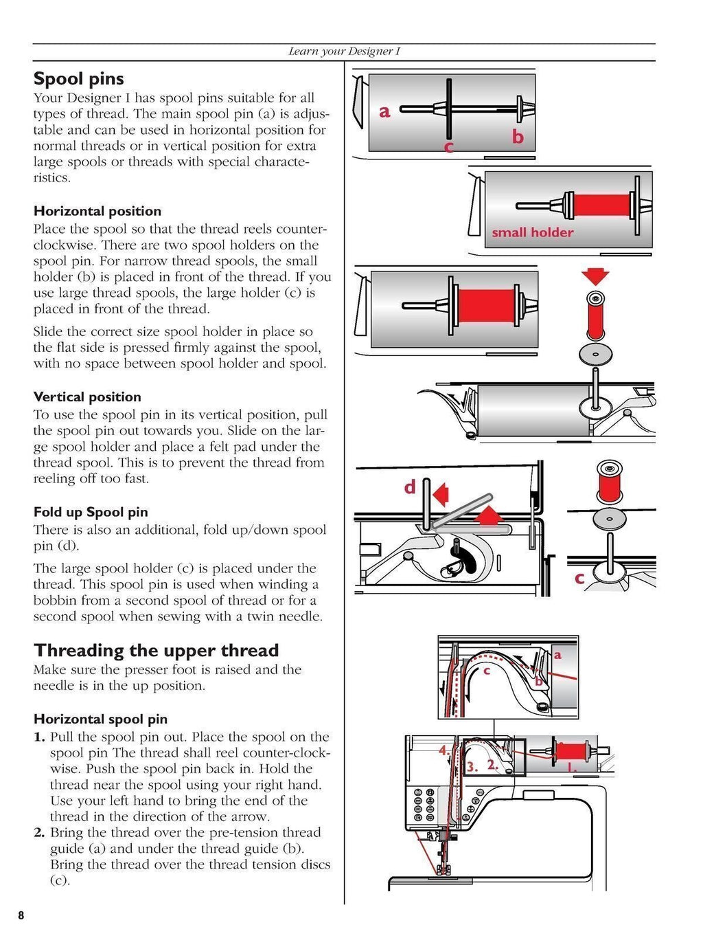 HUSQVARNA Viking Designer 1 User Guide Owner's Manual - COLOR - STEEL WIRE BOUND