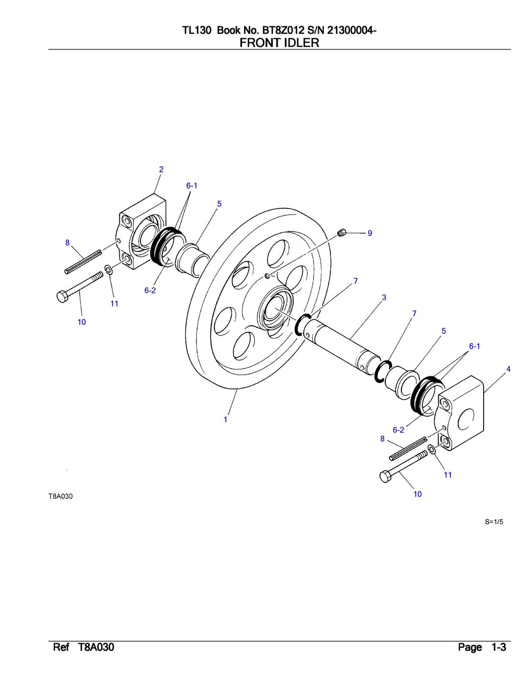 TAKEUCHI TL130 ILLUSTRATED PARTS LIST MANUAL - WIRE BOUND - TOUGH COVERS