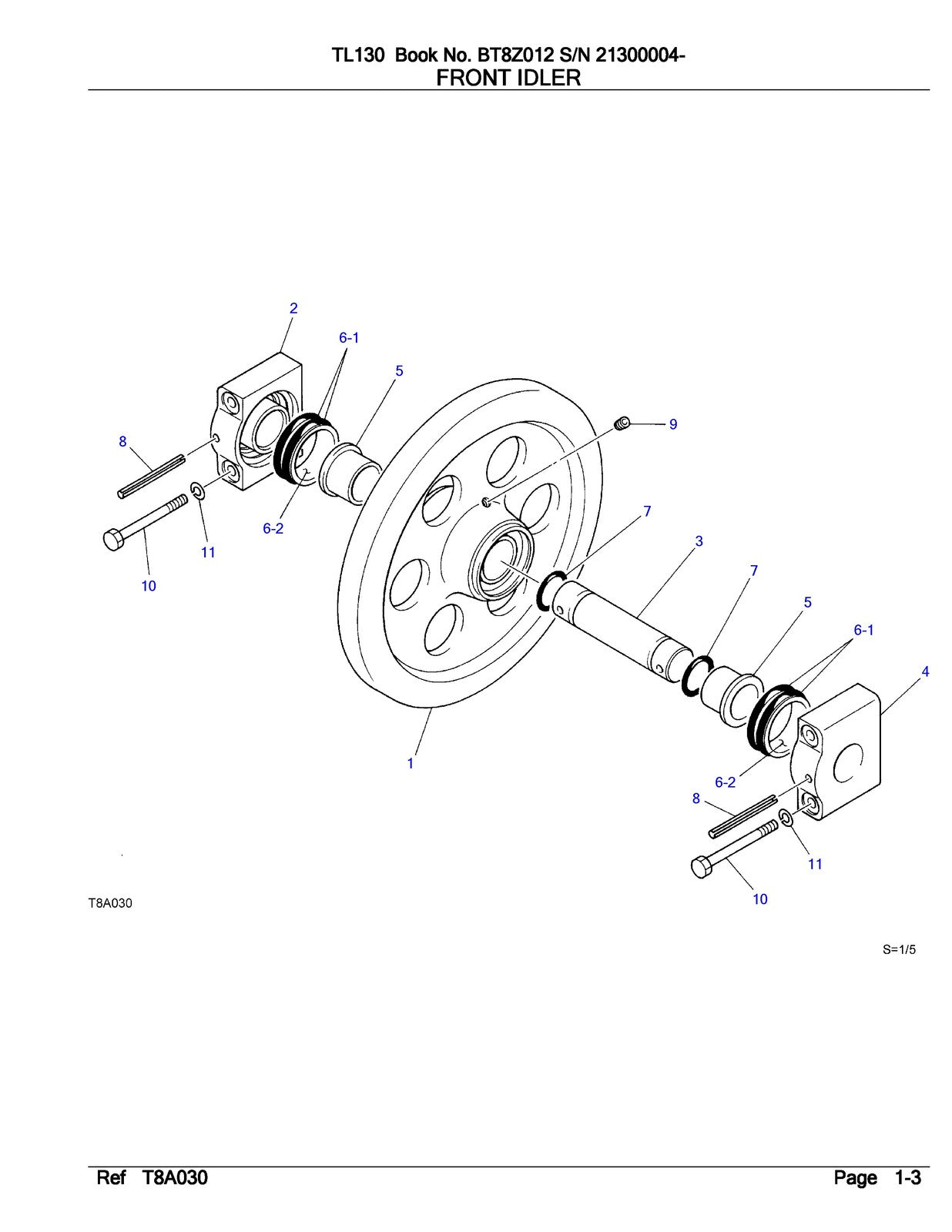 TAKEUCHI TL130 ILLUSTRATED PARTS LIST MANUAL - WIRE BOUND - TOUGH COVERS