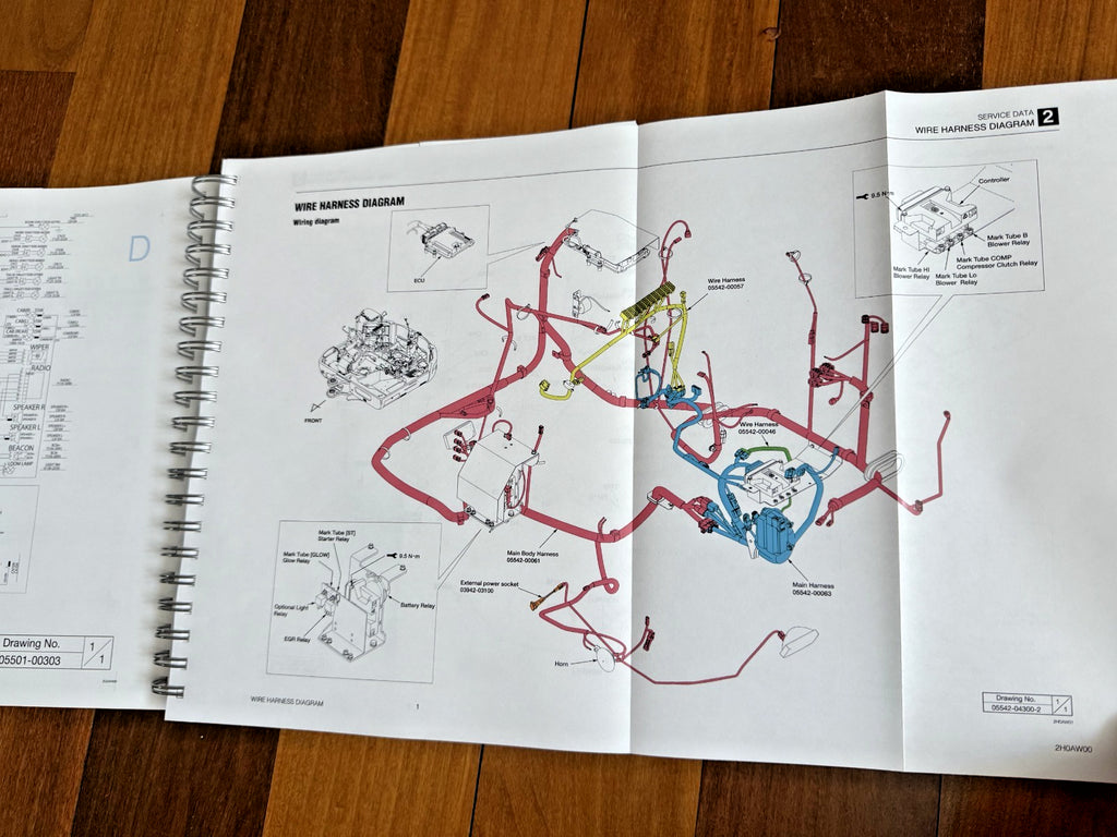 TAKEUCHI TB260 MINI EXCAVATOR WORKSHOP MANUAL - WIRE BOUND, COVERS, XL FOLDOUTS!