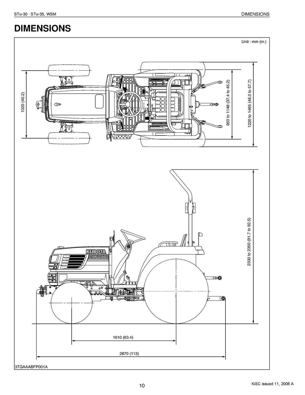 KUBOTA STa-30 STa-35 ST_-30 ST_-35 WORKSHOP MANUAL - WIRE BOUND - TOUGH COVERS