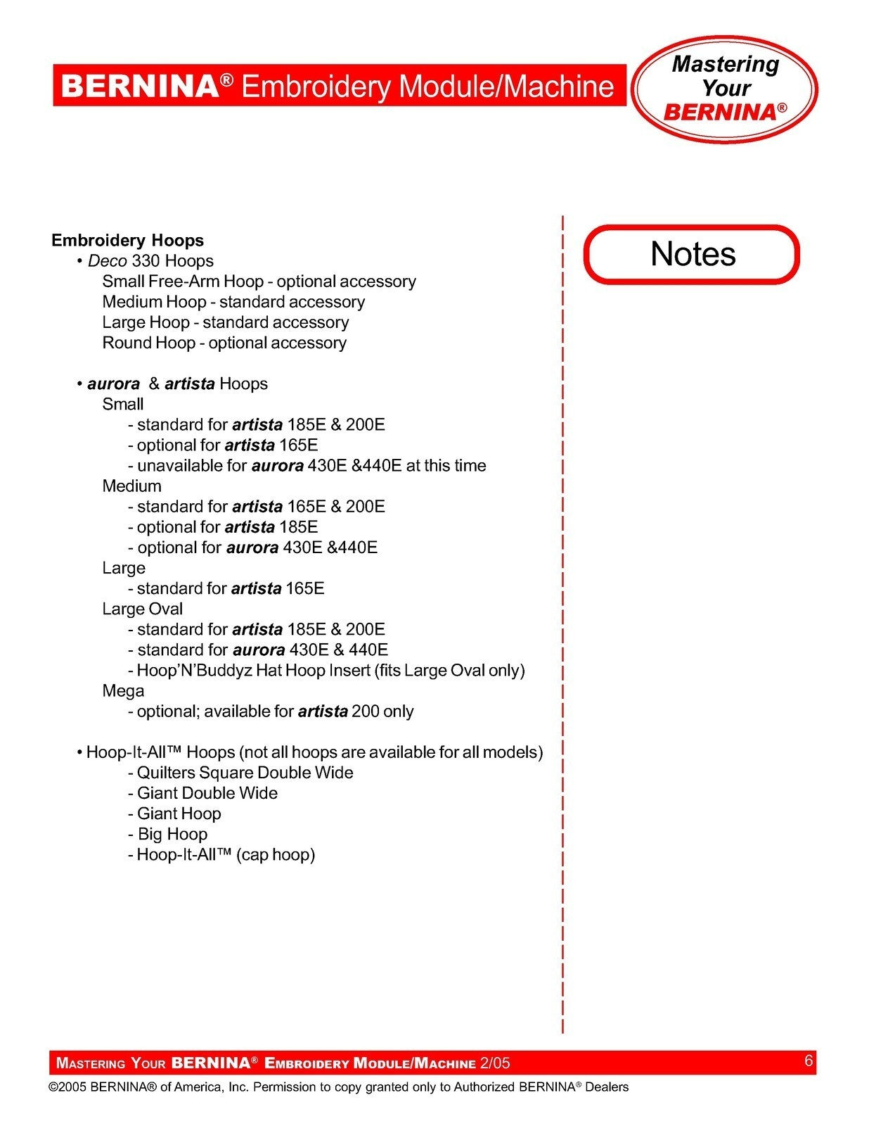 BERNINA Embroidery Mastery Workbook User Manual Operation Guide