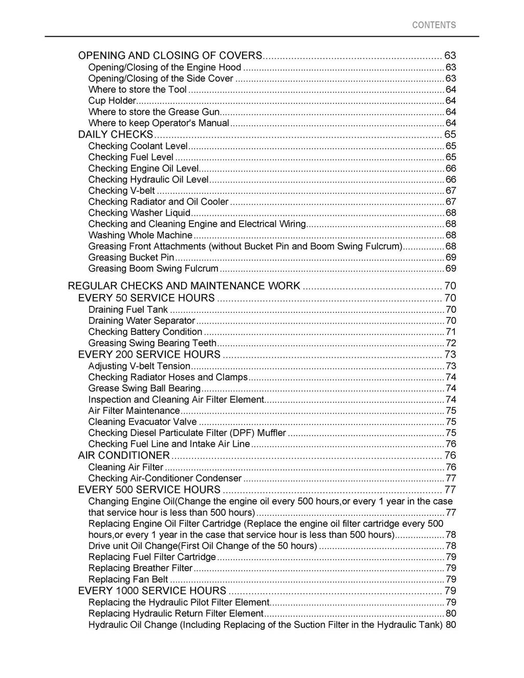 KUBOTA KX040-4 EXCAVATOR OPERATORS MANUAL - STEEL WIRE BOUND - PROTECTIVE COVERS