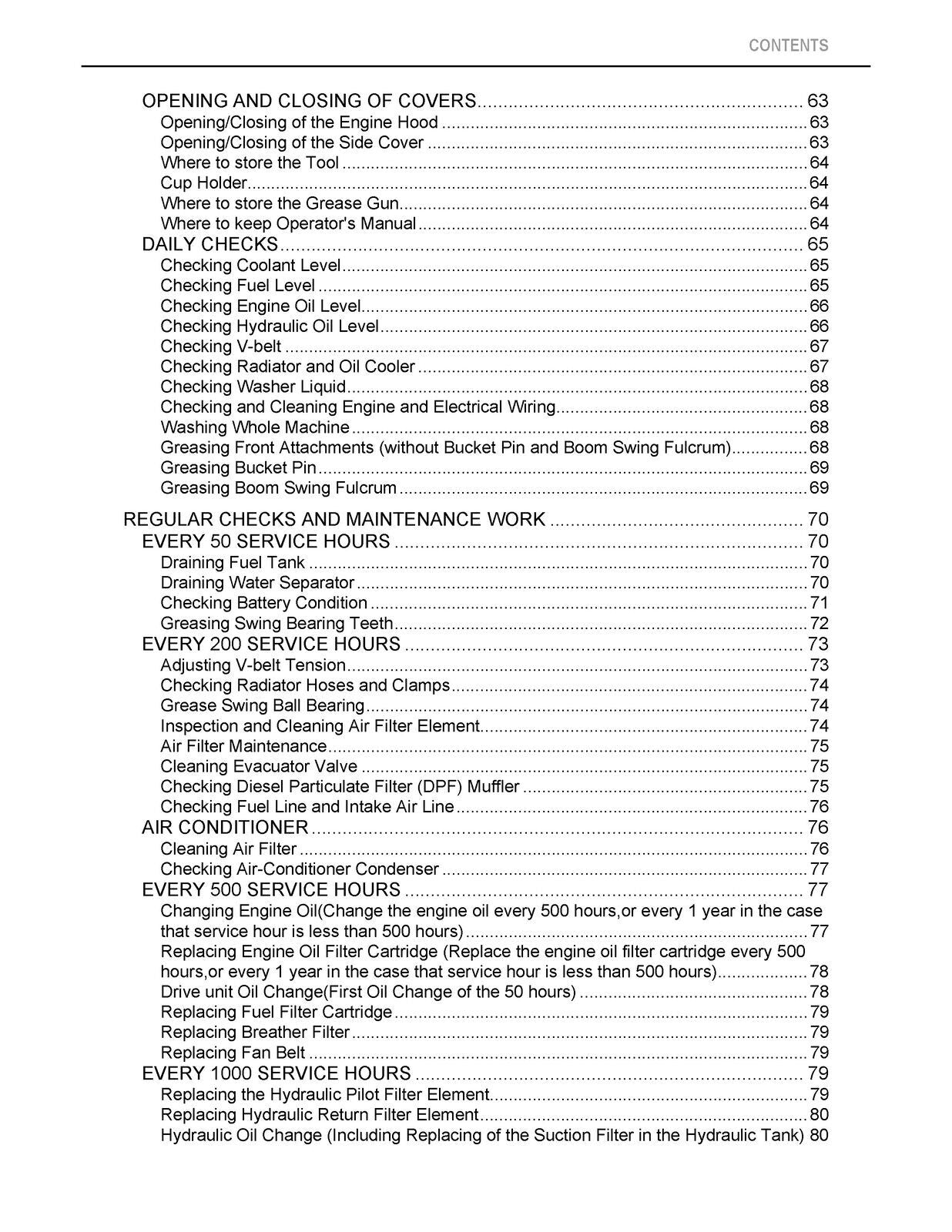 KUBOTA KX040-4 EXCAVATOR OPERATORS MANUAL - STEEL WIRE BOUND - PROTECTIVE COVERS