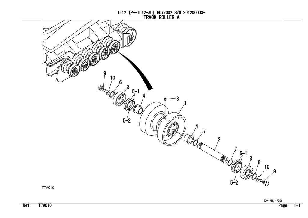 TAKEUCHI TL12 TL12-AD Crawler Loader Illustrated Parts Manual WIRE BOUND, COVERS
