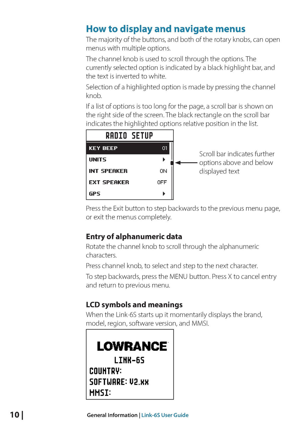 LOWRANCE Link-6S FIXED MOUNT VHF USER MANUAL - STEEL WIRE BOUND - TOUGH COVERS