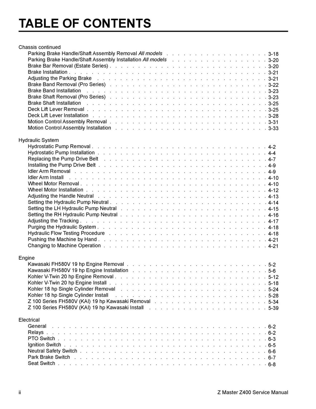 TORO Z Master Z400 Series SERVICE MANUAL - STEEL WIRE BOUND - PROTECTIVE COVERS