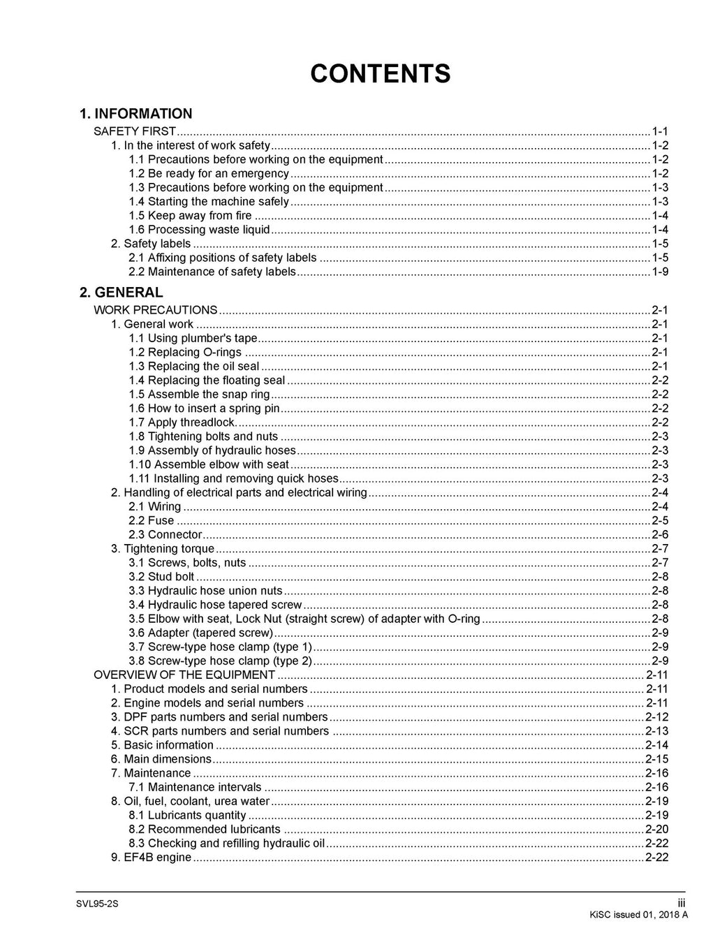 KUBOTA SVL95-2s COMPACT TRACK LDR WORSHOP MANUAL - BOUND - COVERS - XL FOLDOUTS