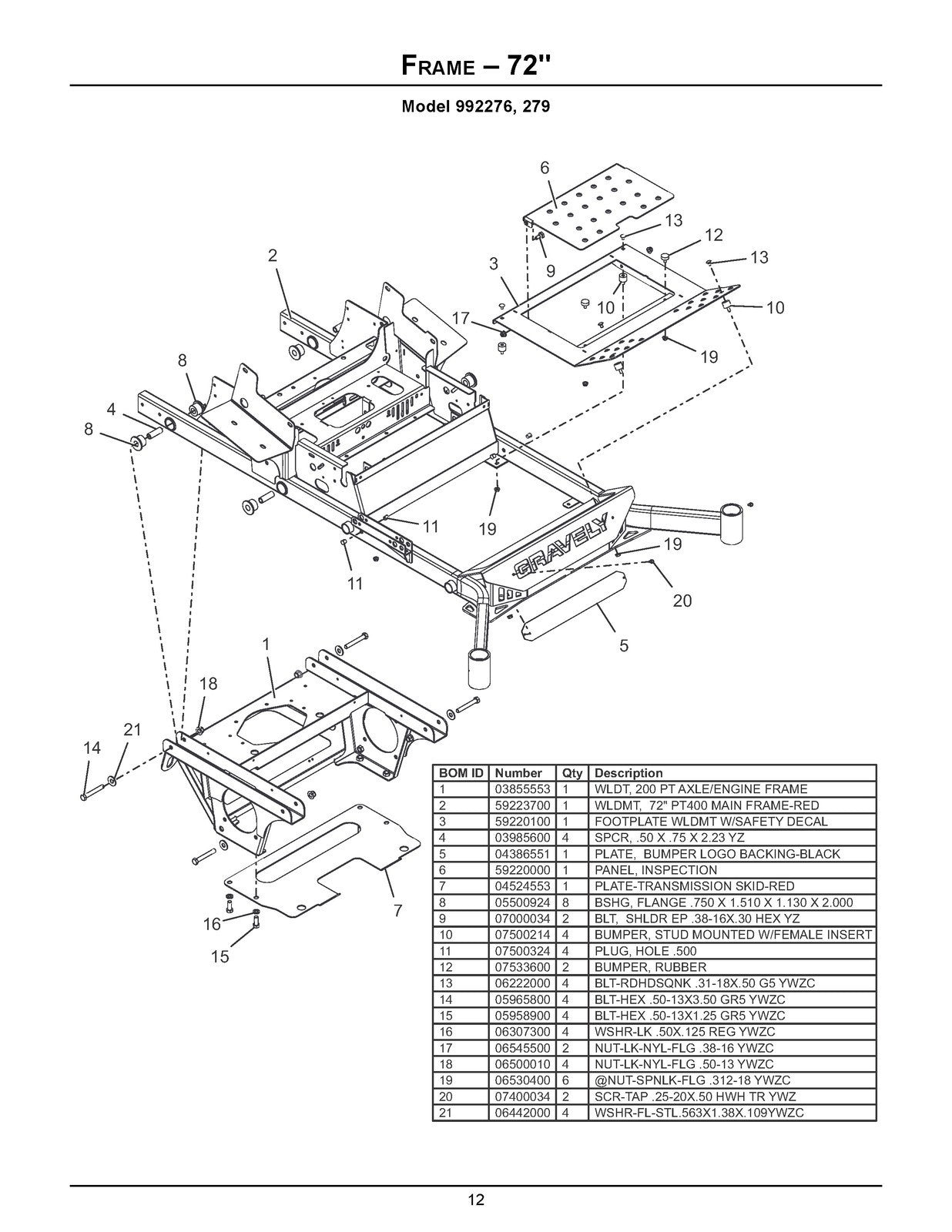 GRAVELY PRO-TURN 452 460 472 PARTS MANUAL - STEEL WIRE BOUND - PROTECTIVE COVERS