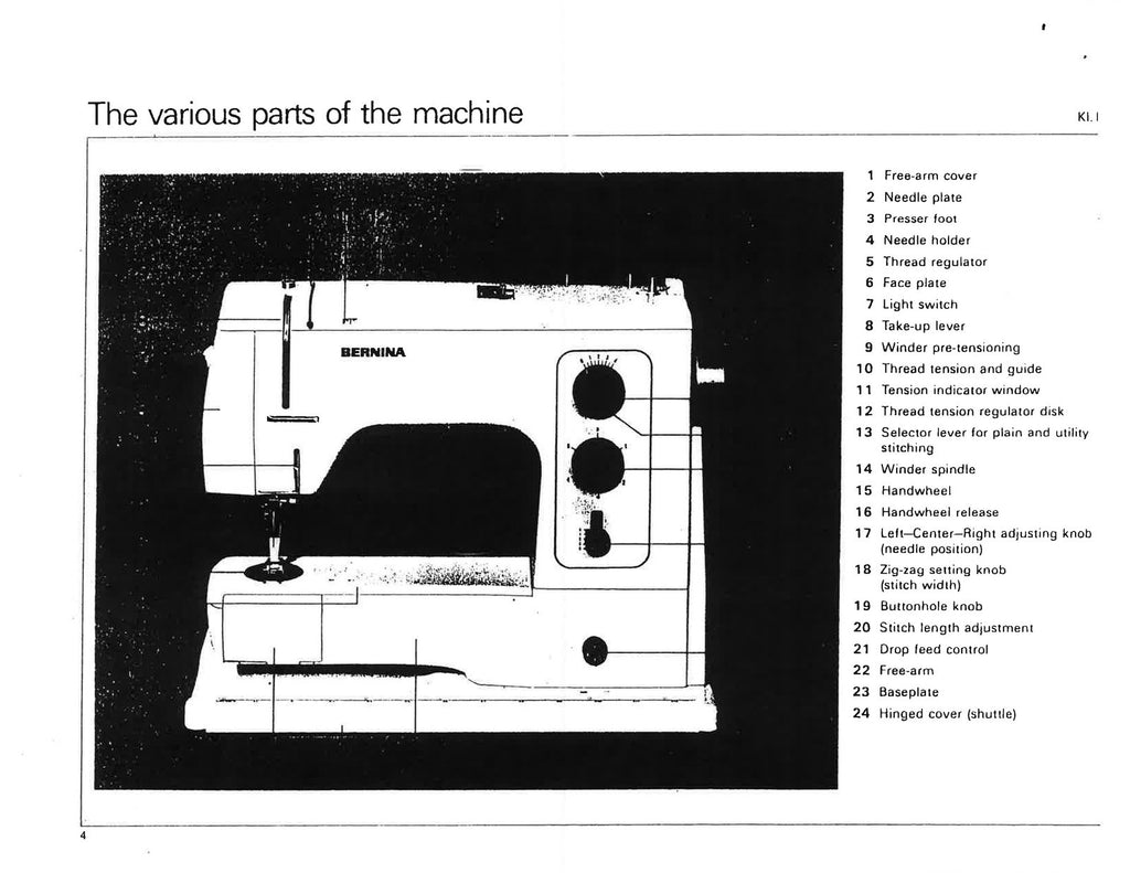 BERNINA 801 802 811 812 Sewing Machine Instruction Manual - WIRE BOUND - COVERS