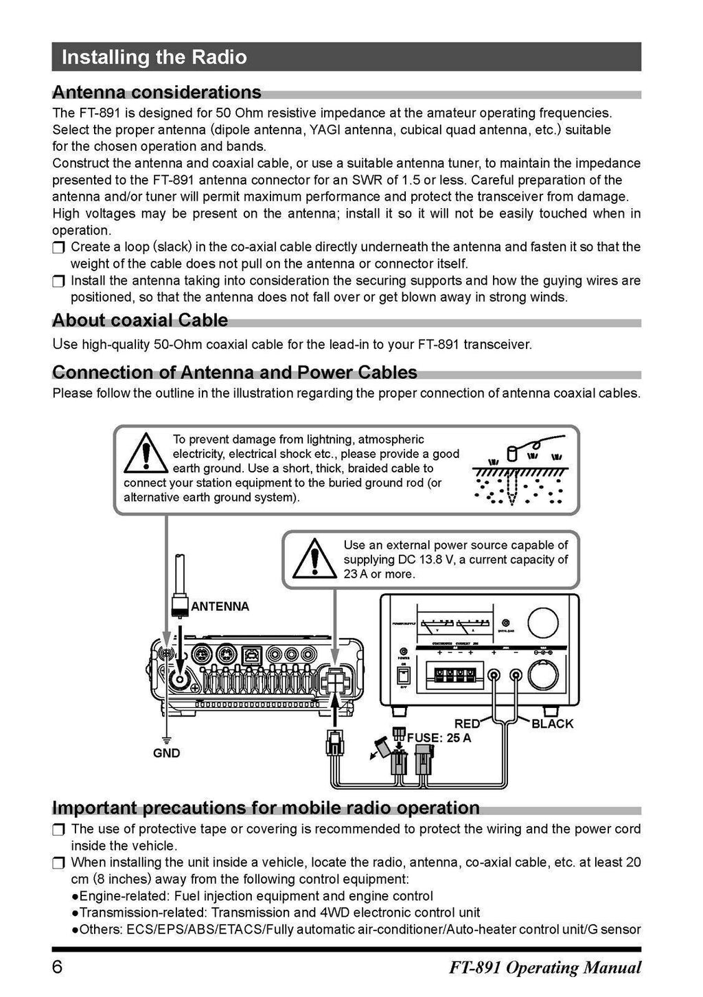 YAESU FT-891 Transceiver Operating Manual - STEEL WIRE BOUND - PROTECTIVE COVERS