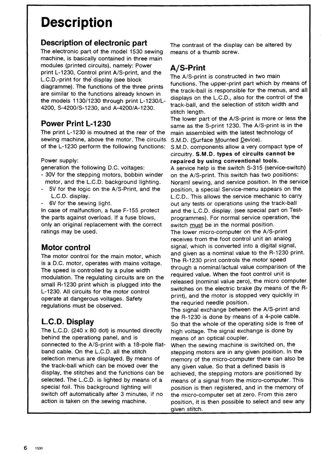 BERNINA 1530 SERVICE Manual (NOT User Manual) - STEEL WIRE BOUND - TOUGH COVERS