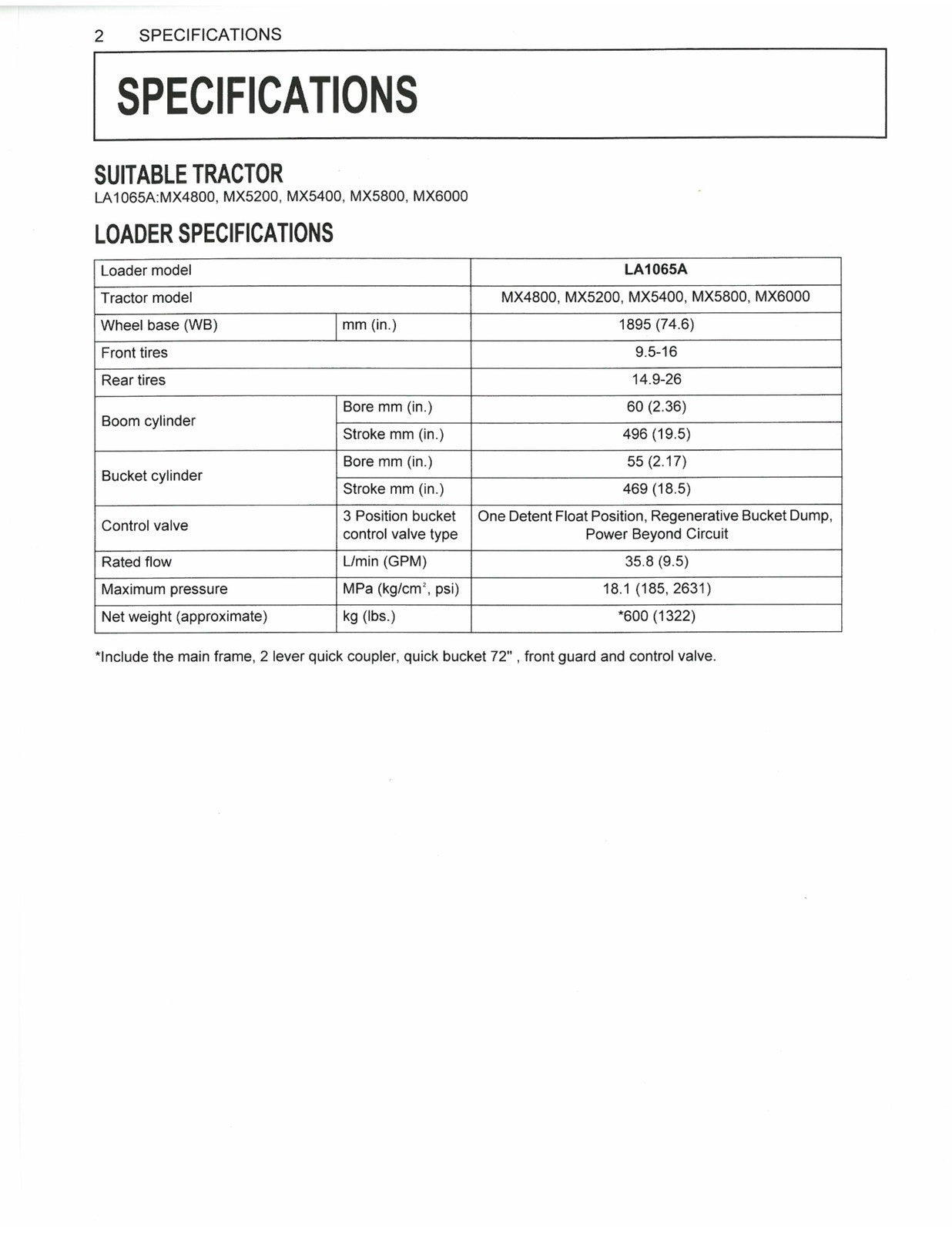KUBOTA LA1065A Front Loader Operators Manual - STEEL WIRE BOUND - TOUGH COVERS