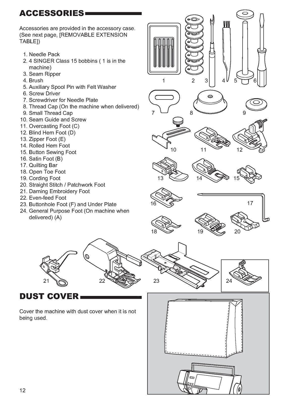 SINGER 9980 Sewing Machine User Manual Operation Guide [WIRE BOUND UPGRADE]
