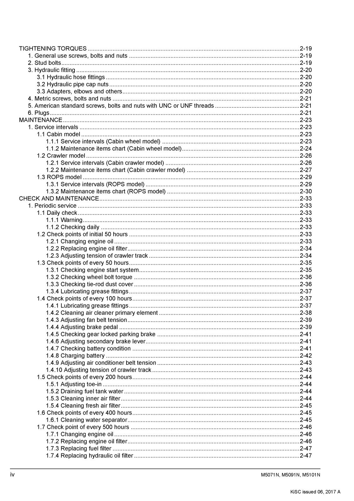 KUBOTA M5071N M5091N M5101N WORKSHOP MANUAL - WIRE BOUND & TOUGH COVERS