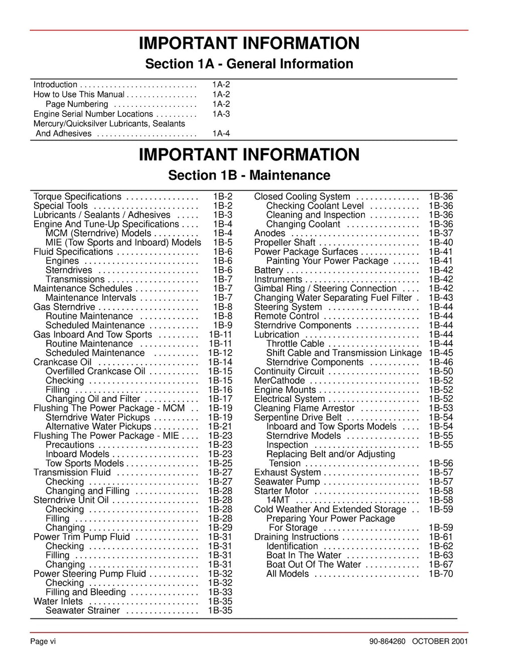 MERCURY MerCruiser No. 31 5.0 - 6.2L Gas SERVICE MANUAL - BOUND COVERS FOLDOUTS!