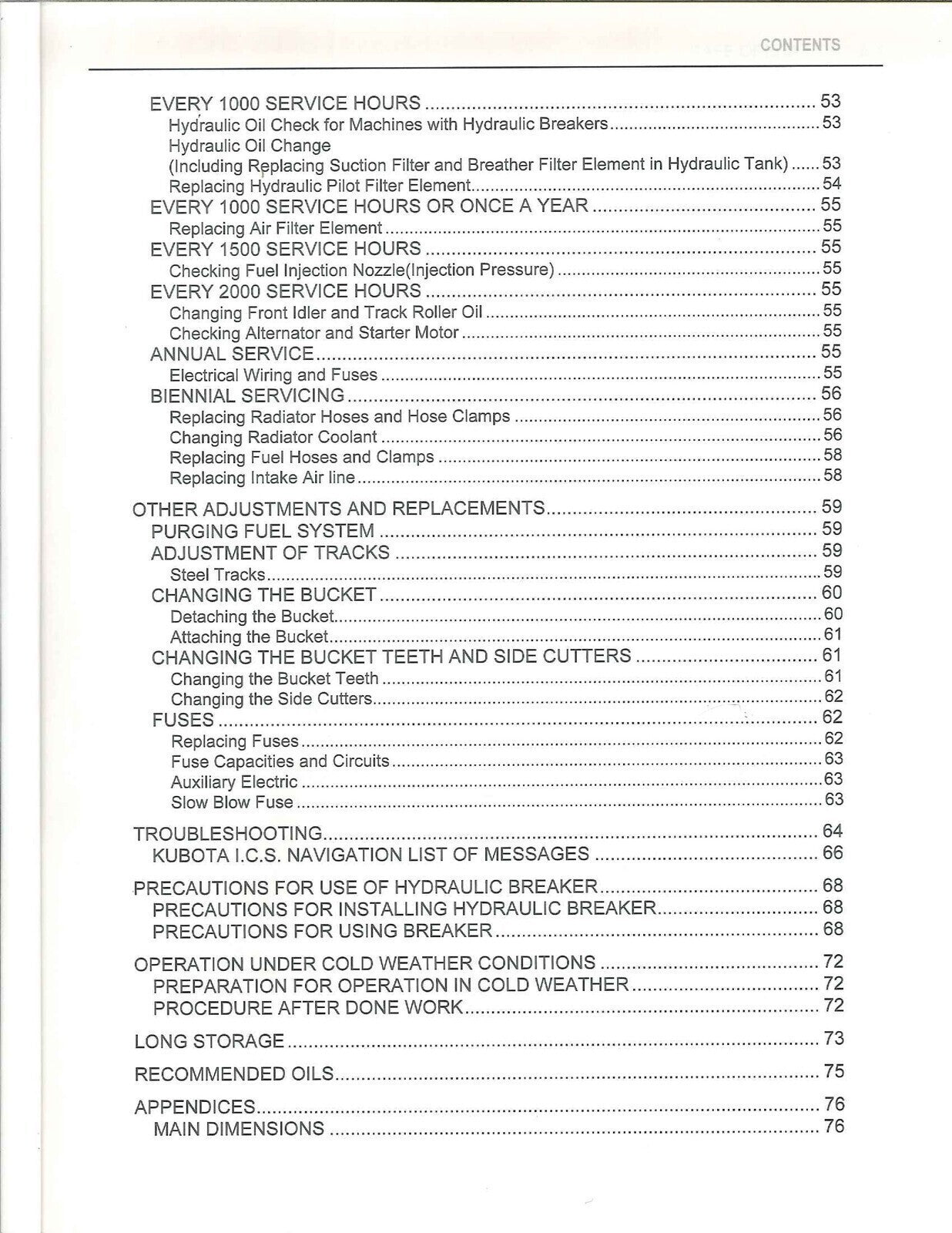 KUBOTA U30-5 U50-5 OPERATORS MANUAL - STEEL WIRE BOUND - PROTECTIVE COVERS