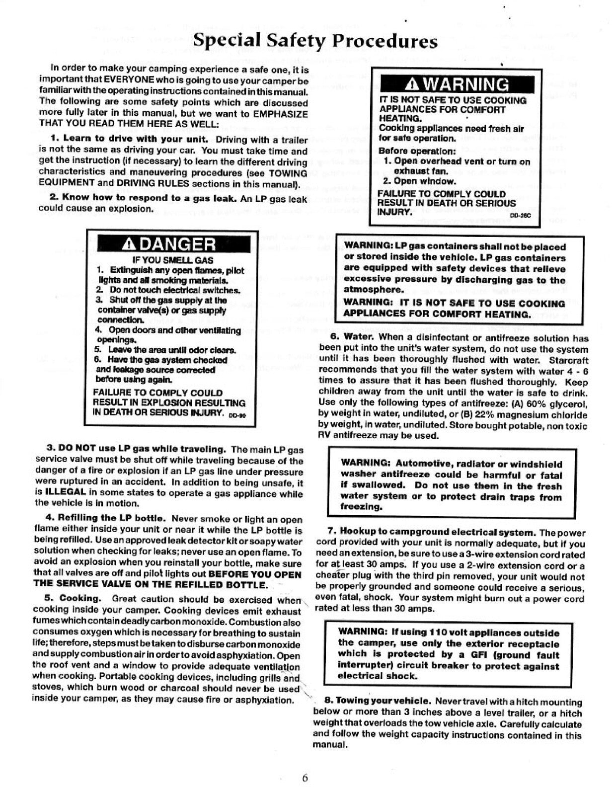 STARCRAFT 2005 Folding Camping Trailer Owners Manual - WIRE BOUND - TOUGH COVERS