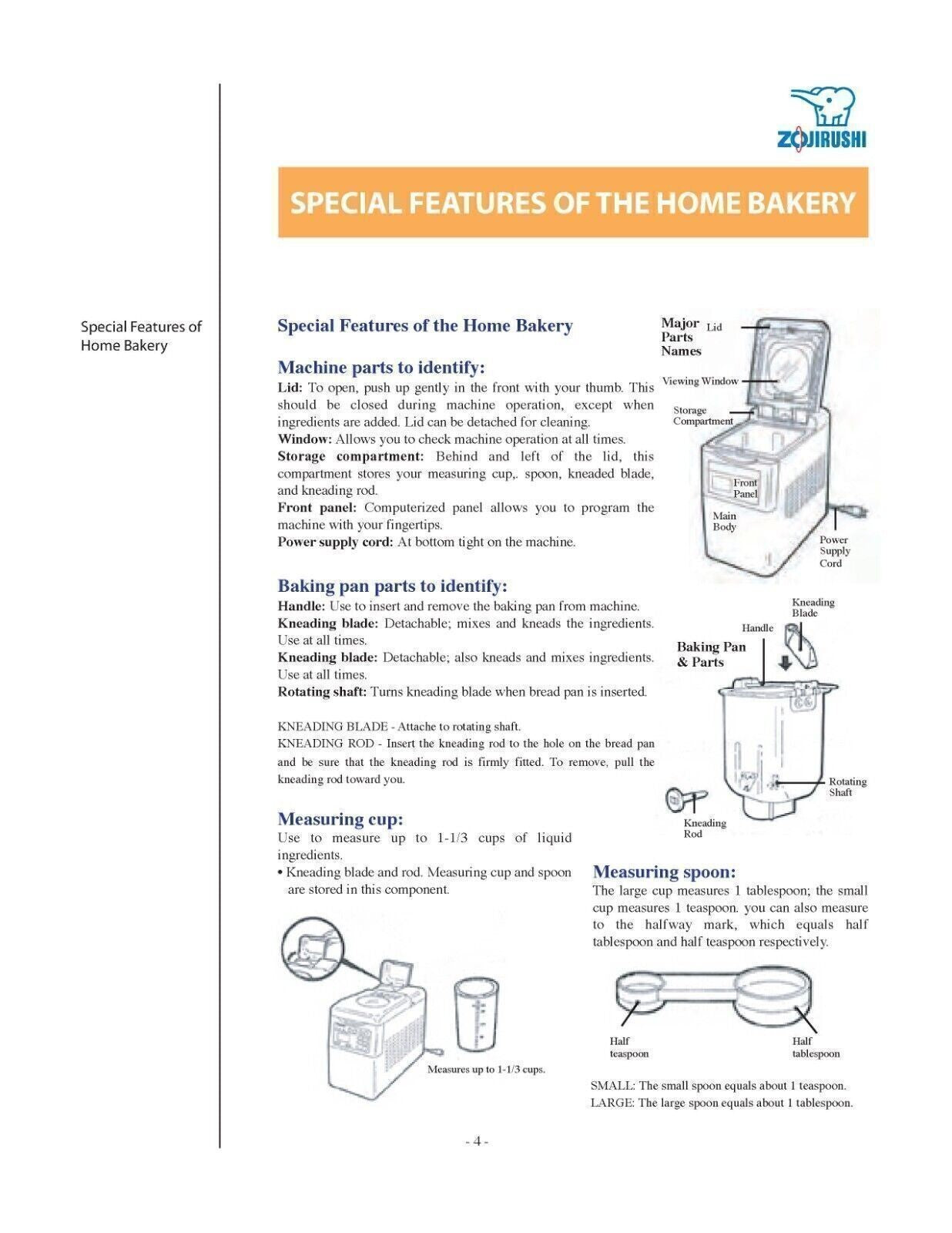 ZOJIRUSHI BBCC-S15 User Manual Owners Instruction Booklet + Lots of Recipes!