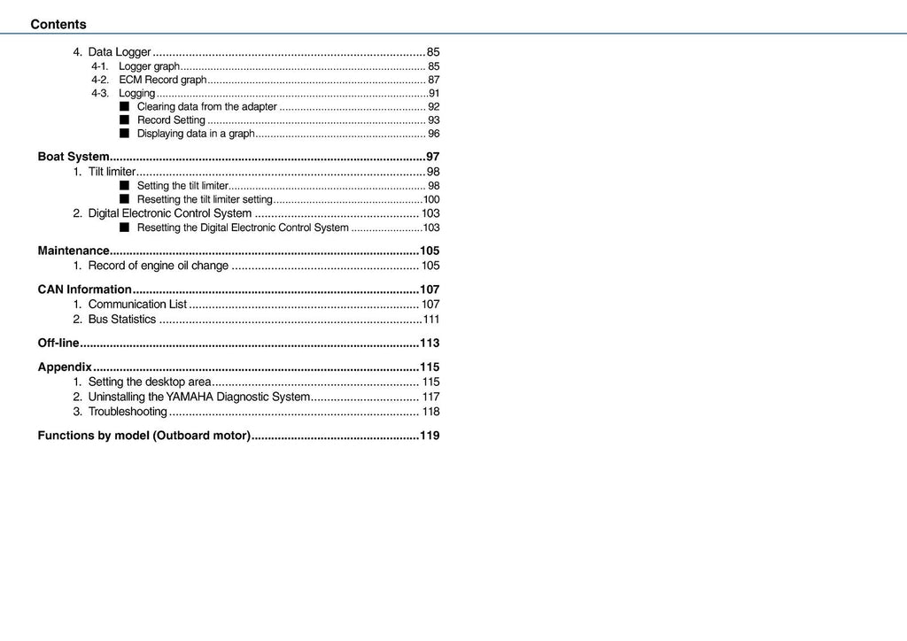 YAMAHA DIAGNOSTIC SYSTEM V 2.00 INSTRUCTION MANUAL - WIRE BOUND - TOUGH COVERS