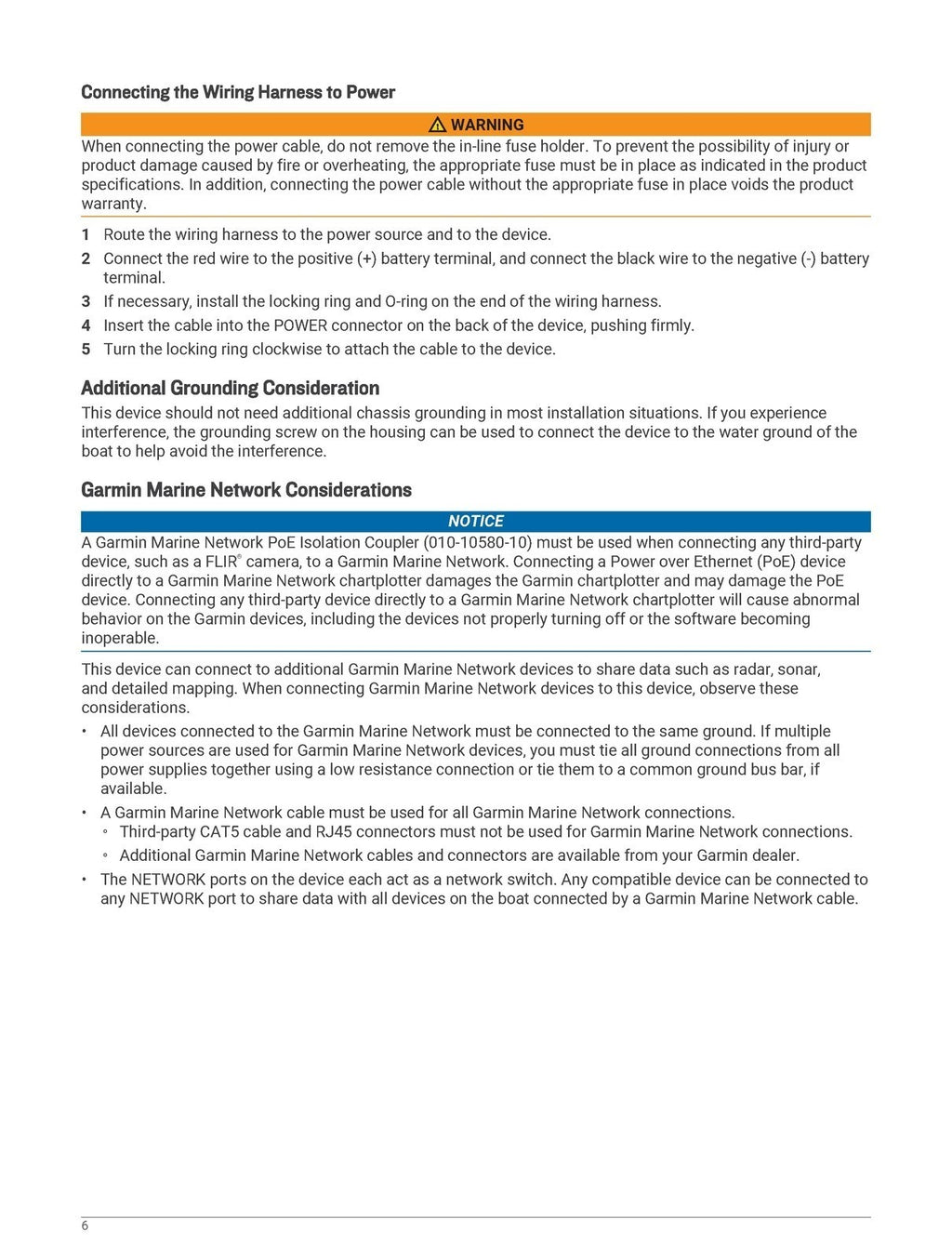 GARMIN GPSMAP 1222 1242 Touch Installation Instruction Manual - WIRE BOUND
