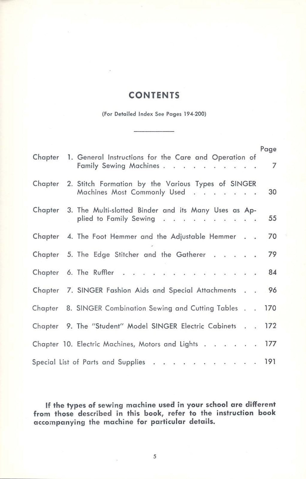 SINGER Teacher's Textbook of Machine Sewing Manual - WIRE BOUND - TOUGH COVERS