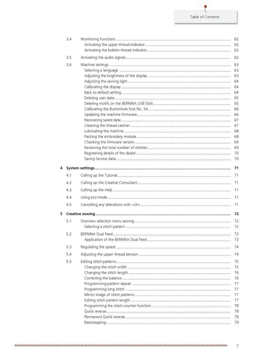BERNINA 770 QE Sewing Machine User Manual Operation Guide