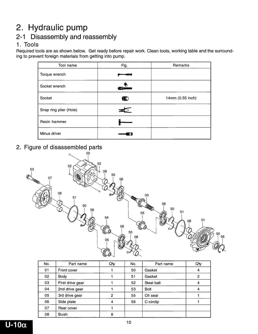 KUBOTA U10 U20 U35 U45 EXCAVATOR WORKSHOP MANUAL - WIRE BOUND - TOUGH COVERS