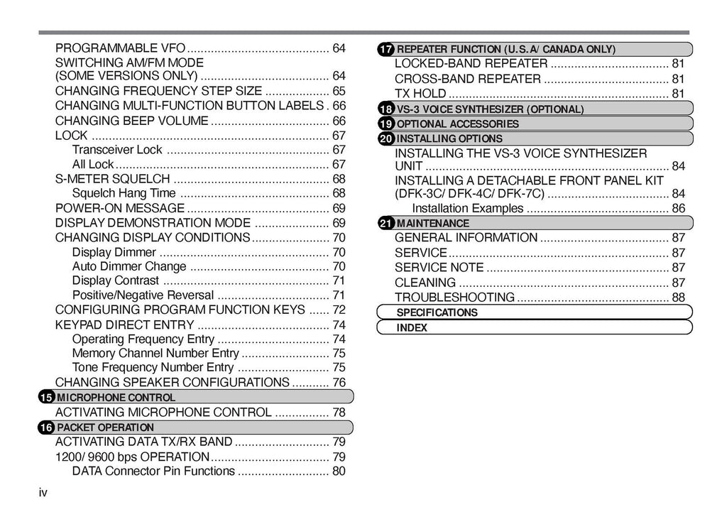 KENWOOD TM-V7A TM-V7E INSTRUCTION MANUAL - STEEL WIRE BOUND - PROTECTIVE COVERS