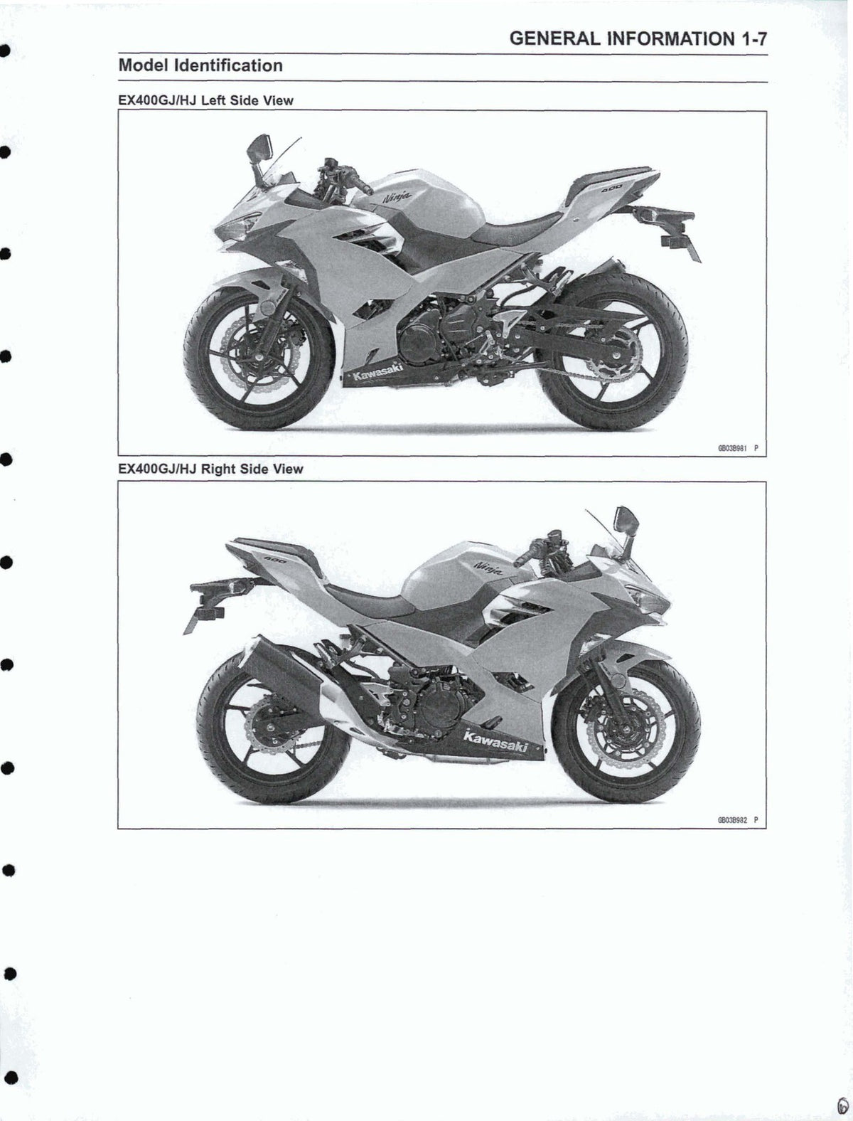 KAWASAKI Ninja 400 Motorcycle Service Manual 2018-2019 - WIRE BOUND - COVERS