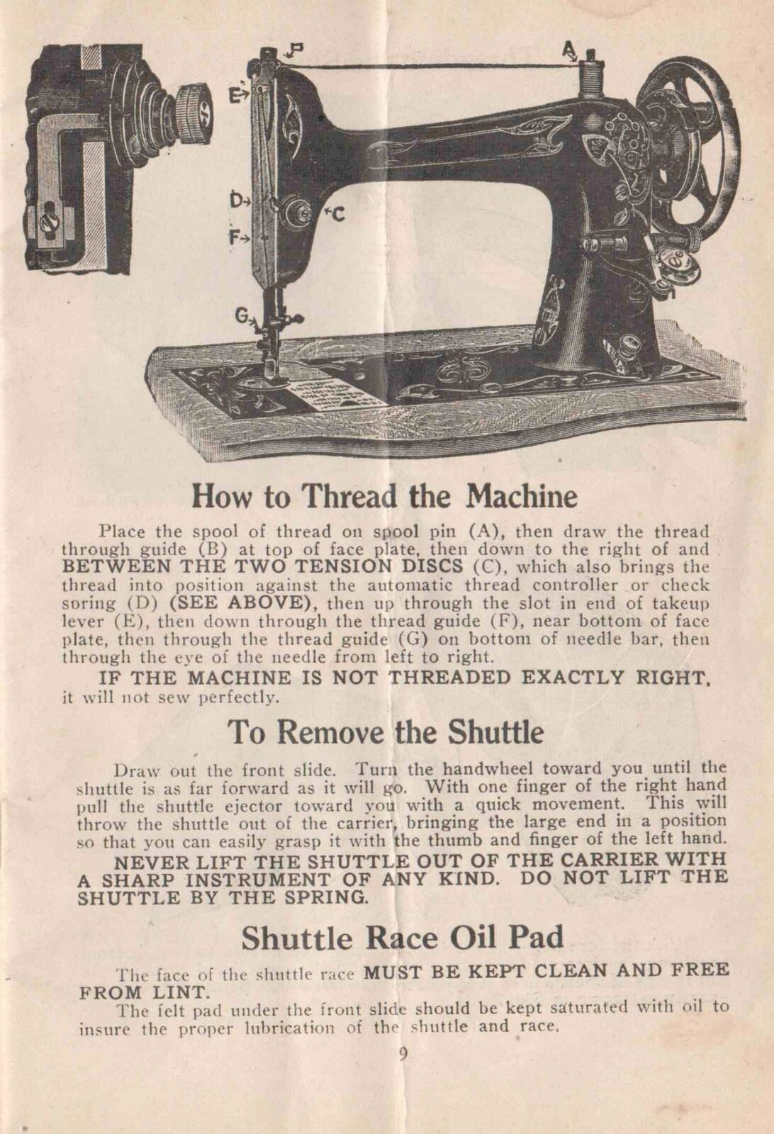 The FREE Sewing Maching Manual for C E CE 5 & Attachments - WIRE BOUND - COVERS