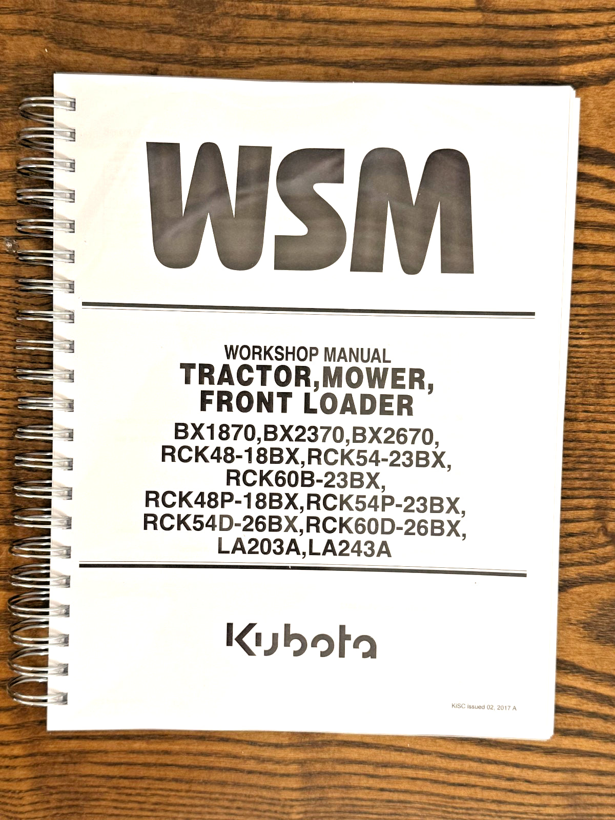 KUBOTA BX1870 BX2370 BX2670 TRACTOR MOWER LOADER WORKSHOP MANUAL BOUND, FOLDOUTS