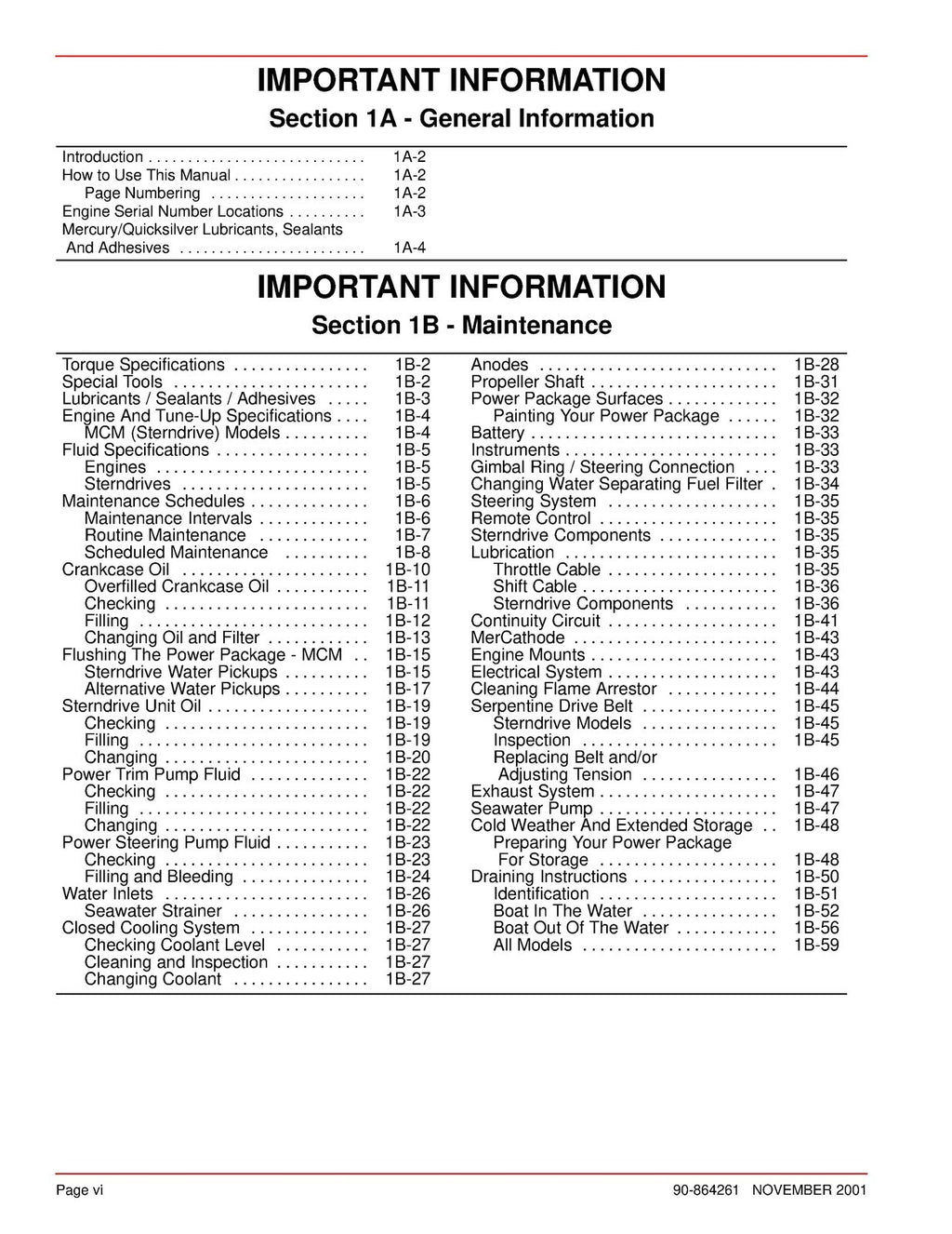 MERCURY 4.3L MPI GASOLINE ENGINE NO. 32 SERVICE MANUAL - WIRE BOUND - COVERS