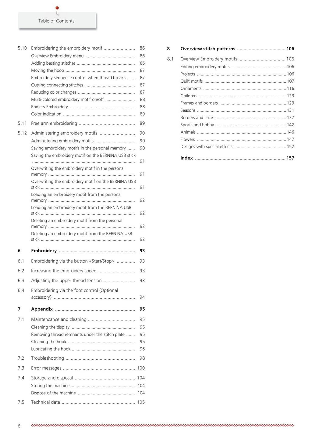 BERNINA 500 Sewing Machine User Manual - STEEL WIRE BOUND - PROTECTIVE COVERS