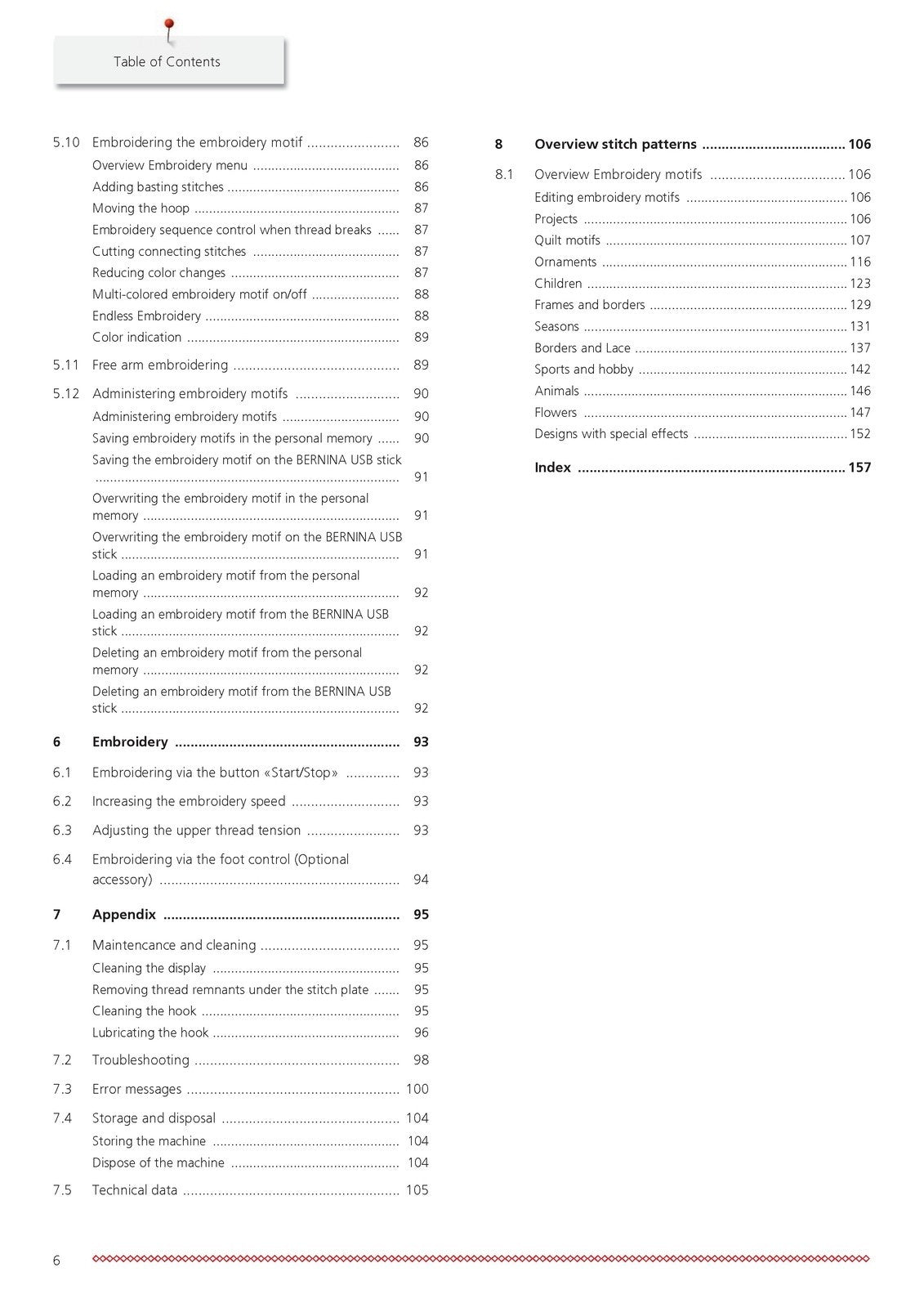 BERNINA 500 Sewing Machine User Manual - STEEL WIRE BOUND - PROTECTIVE COVERS