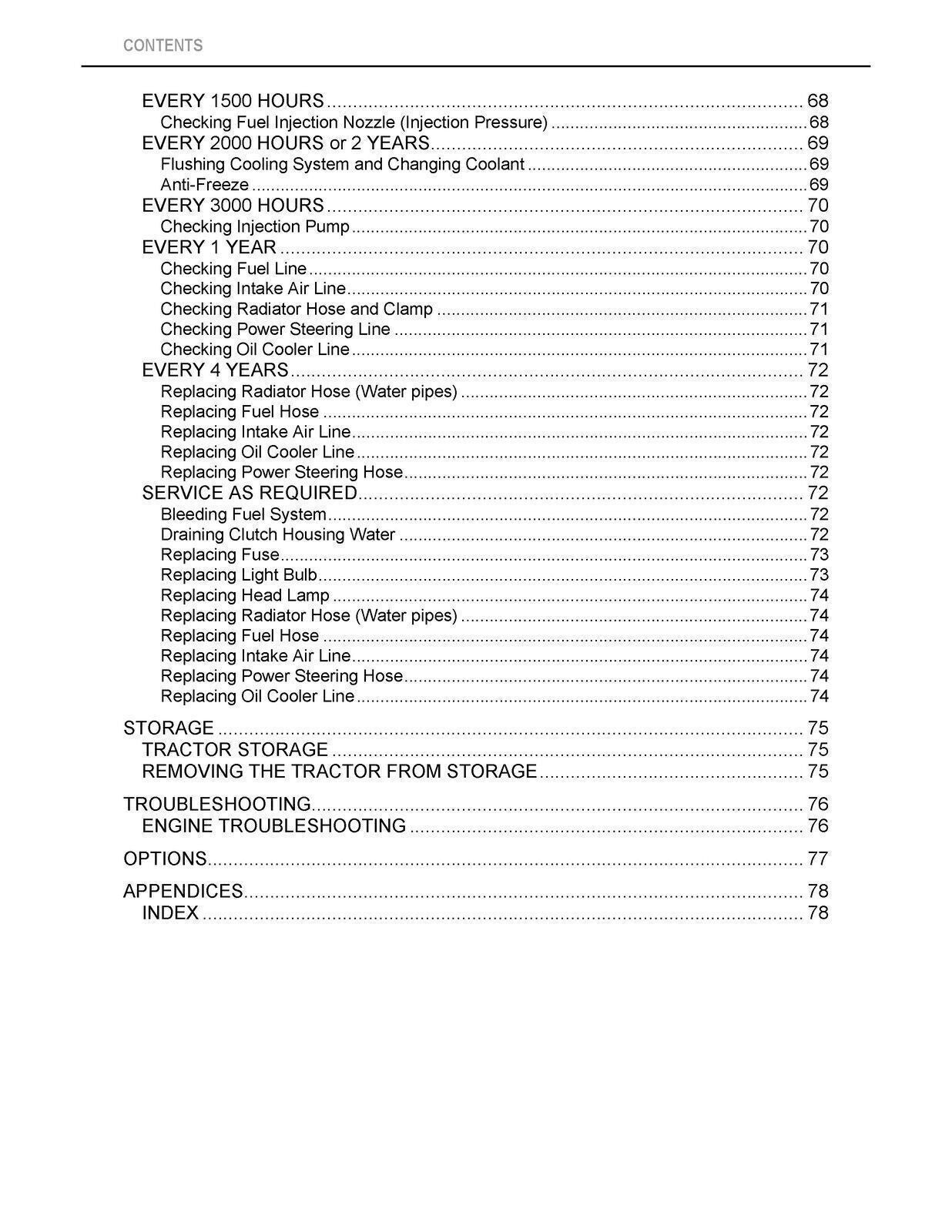 KUBOTA L2501 Tractor Operator's Manual Operation User Guide 97 Pages WIRE BOUND