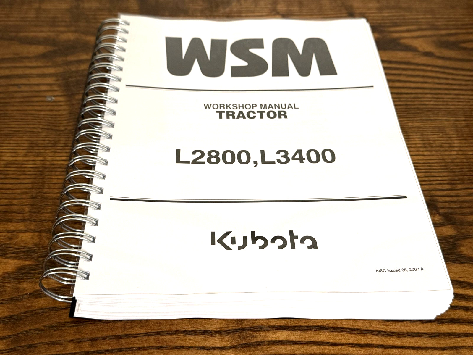 KUBOTA L2800 L3400 WORKSHOP MANUAL TRACTOR - WIRE BOUND, COVERS, XL FOLDOUTS