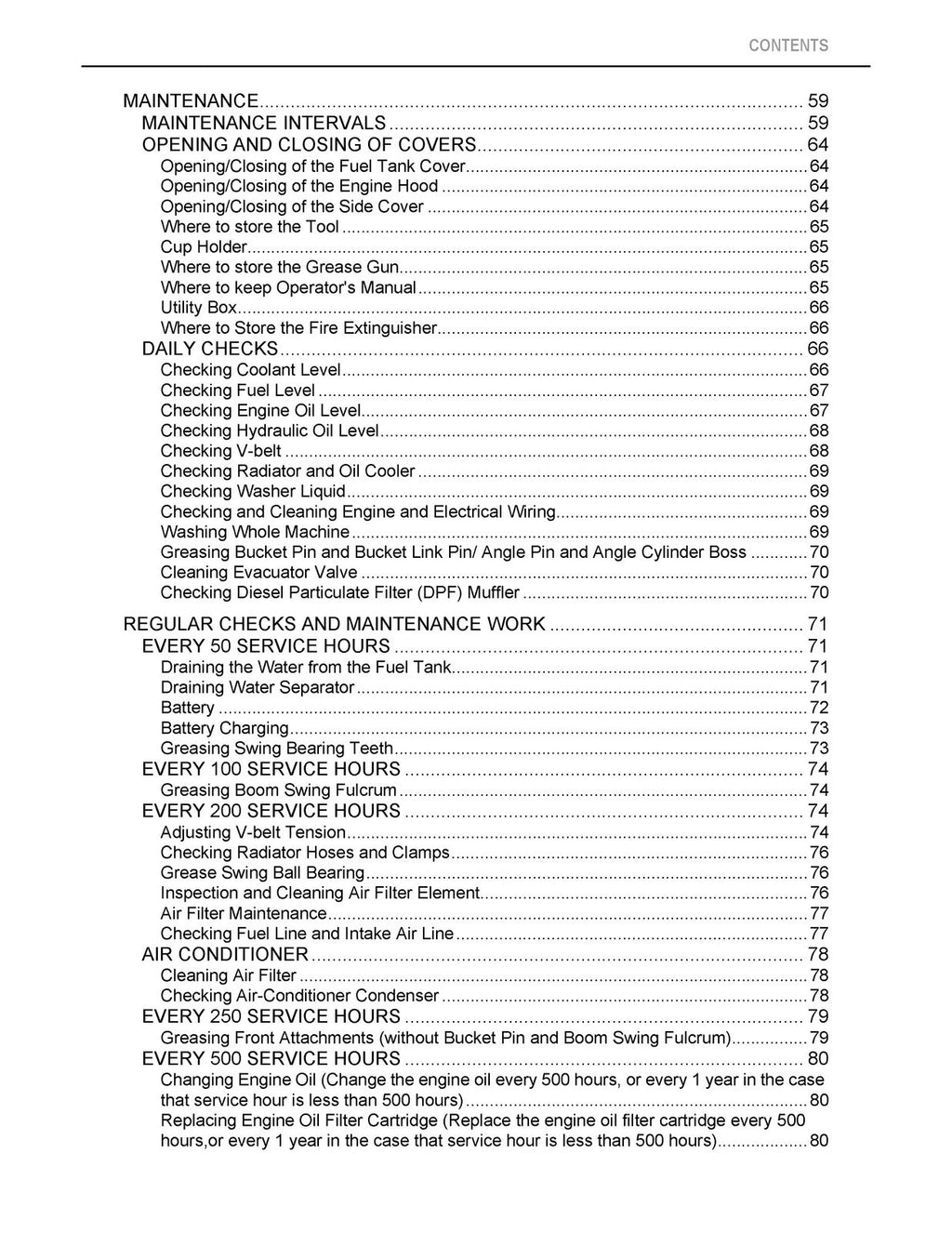 KUBOTA KX080-4 EXCAVATOR OPERATORS MANUAL - STEEL WIRE BOUND - TOUGH COVERS