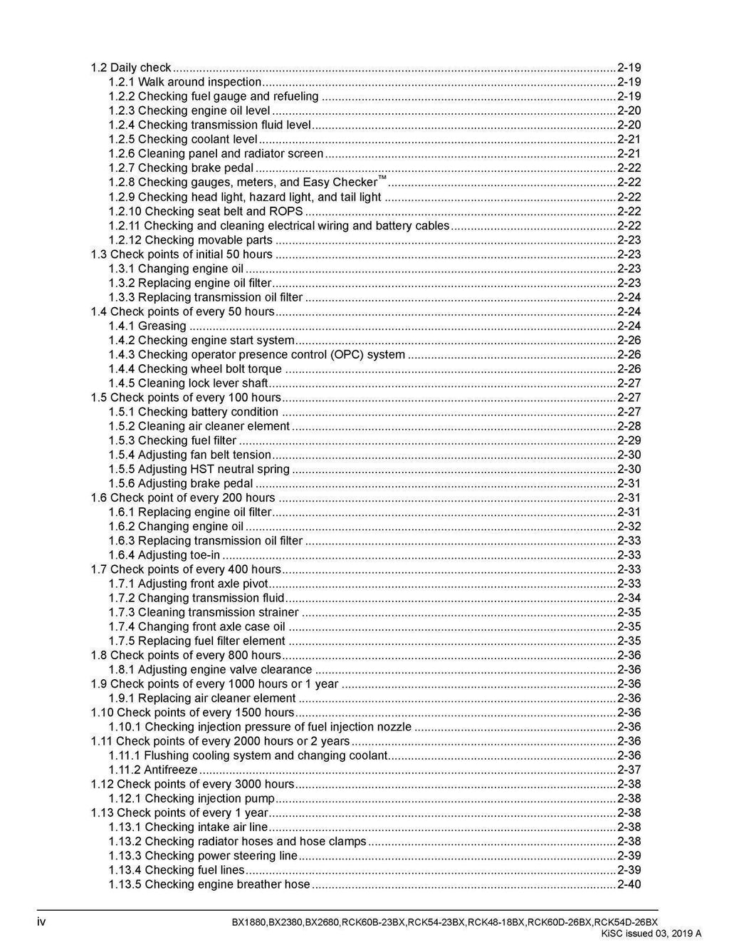 KUBOTA BX1880 BX2380 BX2680 TRACTOR MOWER WORKSHOP MANUAL - STEEL WIRE BOUND