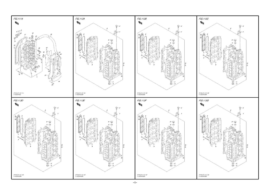 SUZUKI DF100A DF115A DF140A OUTBOARD PARTS CATALOGUE MANUAL - BOUND - COVERS