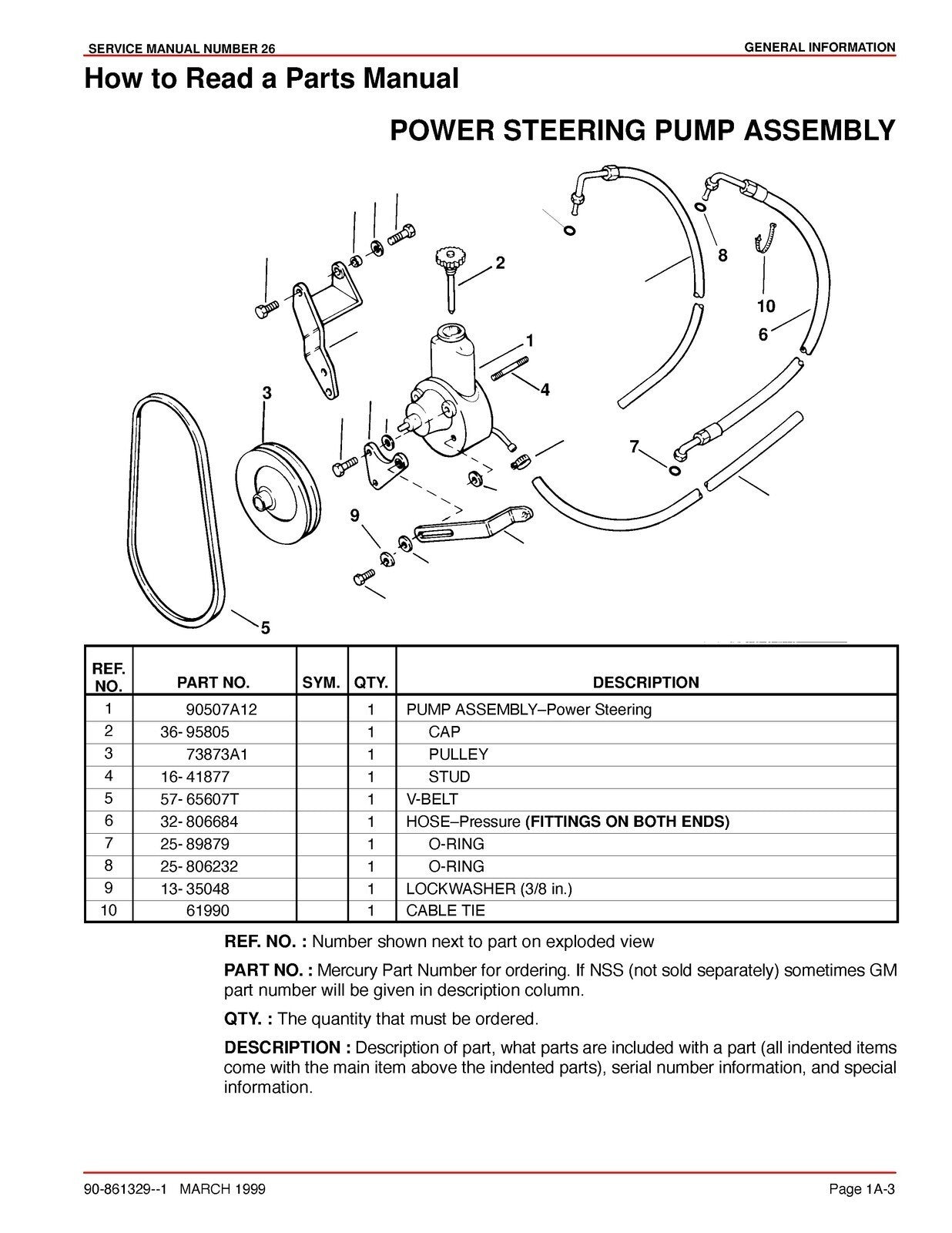 MERCURY MERCRUISER NO. 26 MARINE ENGINE GM 4 CYL 3.0L SERVICE MANUAL, WIRE BOUND