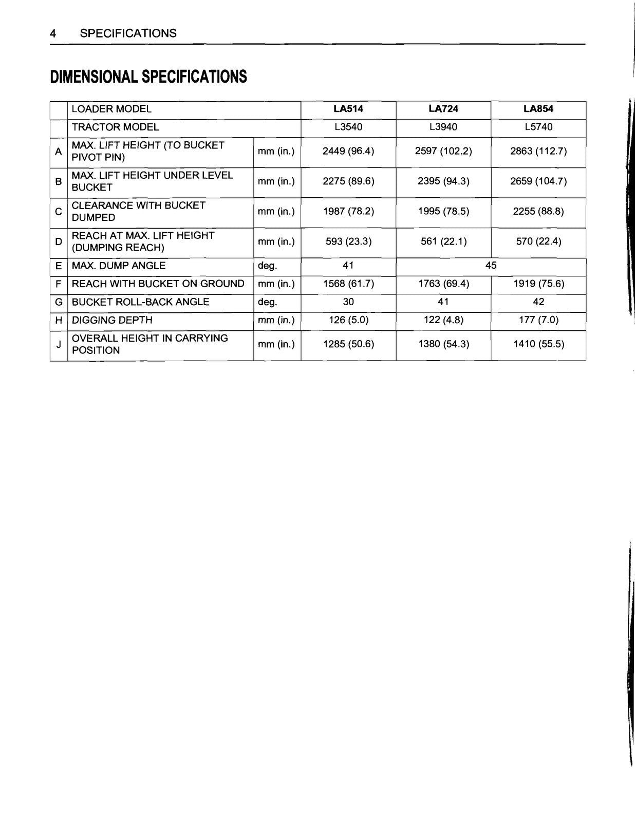 KUBOTA LA514 LA724 LA854 FRONT LOADER OPERATORS MANUAL, WIRE BOUND, TOUGH COVERS