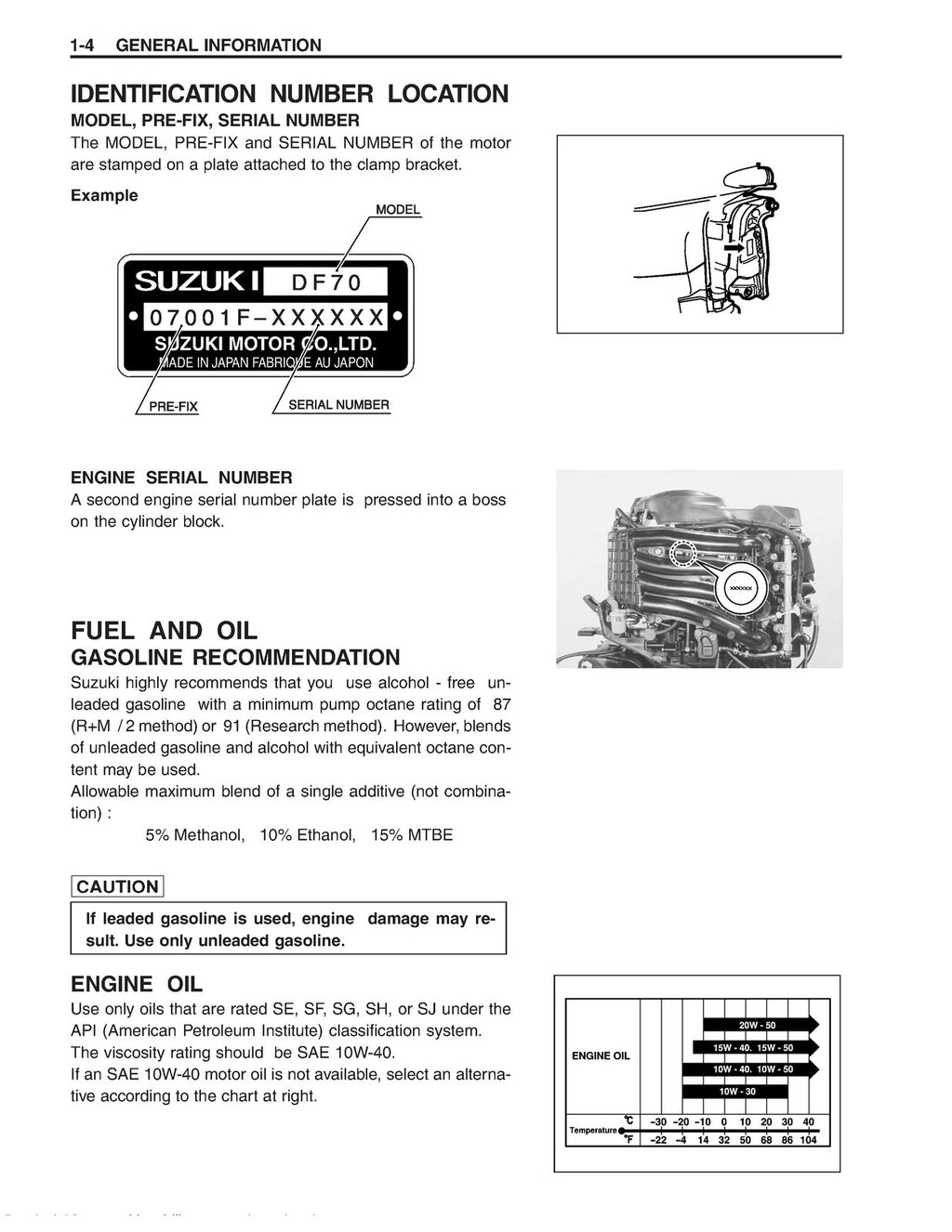 Suzuki DF60 DF70 Outboard Motor Service Manual - WIRE BOUND - TOUGH COVERS