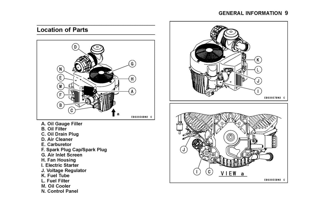 KAWASAKI FX921V FX1000V Gas Engine Owners Manual - WIRE BOUND - TOUGH COVERS