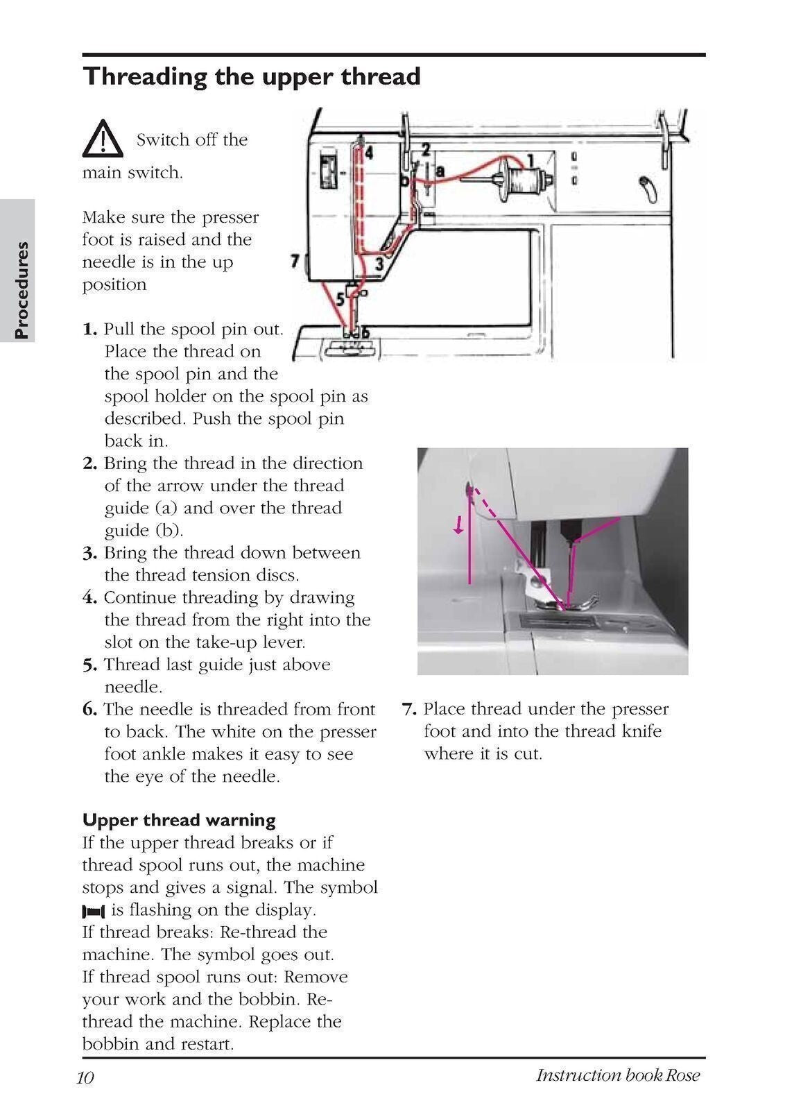 HUSQVARNA VIKING Rose 605 User Manual Operation Guide - TOUGH WIRE BINDING