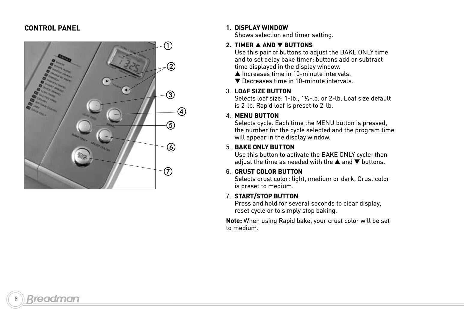 BREADMAN BK1050S BK1060S Bread Maker Manual + Recipes - WIRE BOUND, TOUGH COVERS