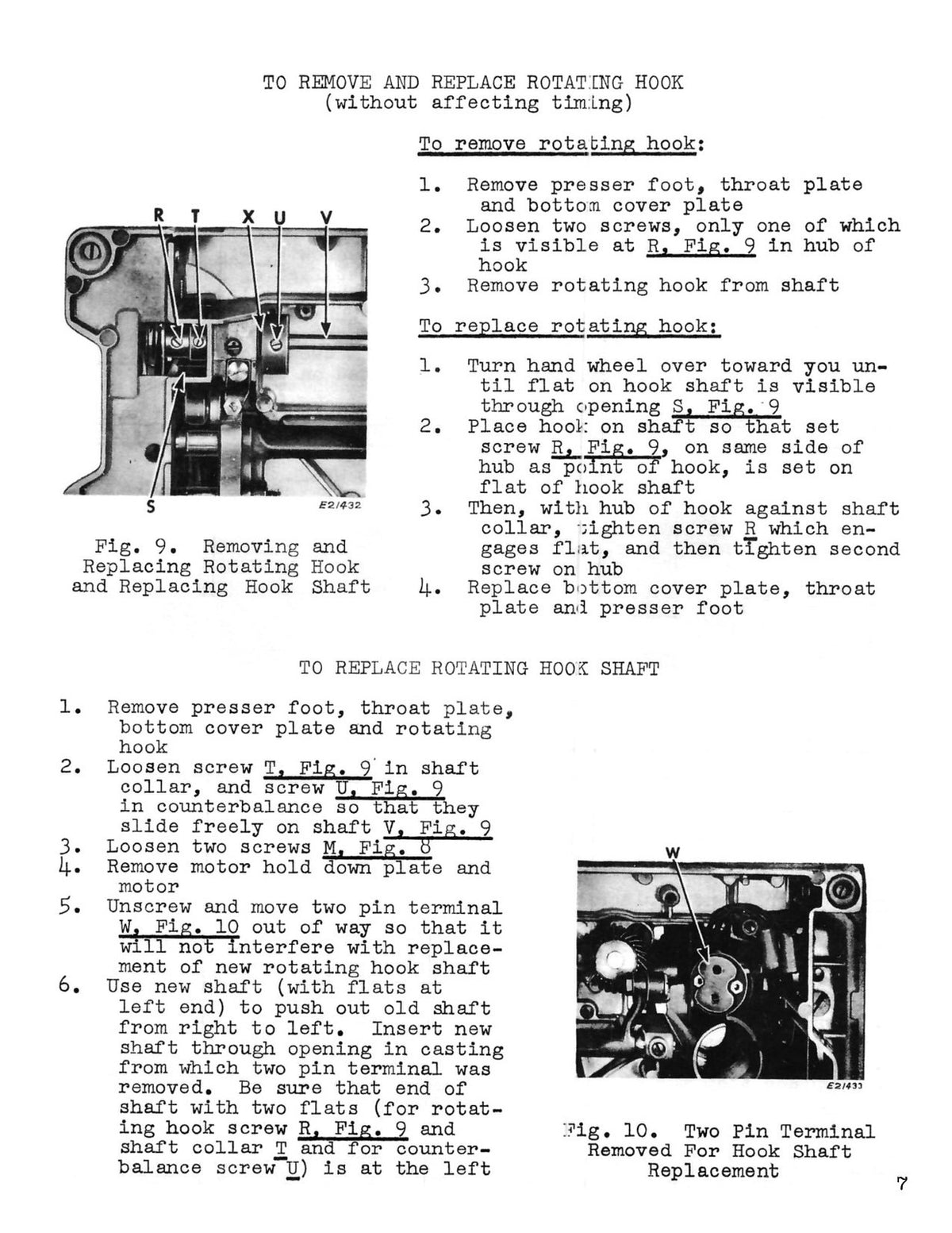 Singer 301 Adjusters Manual For Electric Sewing Machine - Tough Wire Binding