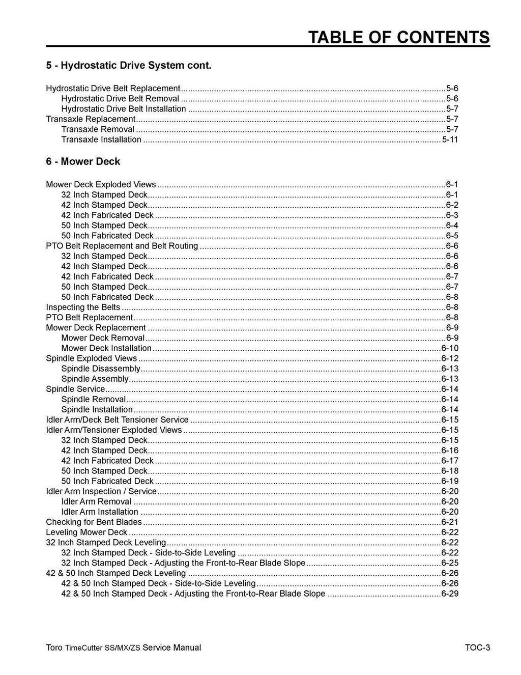 TORO Timecutter SS MX ZS 2011-2013 SERVICE Manual Instruction Owners User Manual