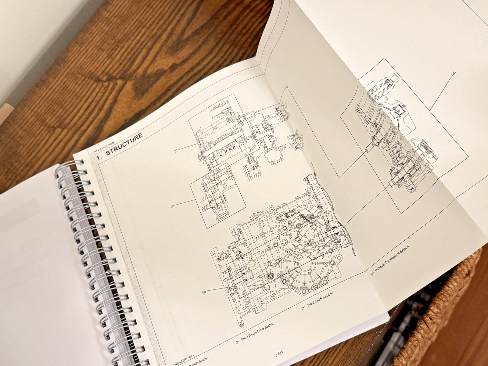 KUBOTA RTV-X1140 WORKSHOP MANUAL - FULL COLOR - WIRE BOUND - COVERS - FOLDOUTS!