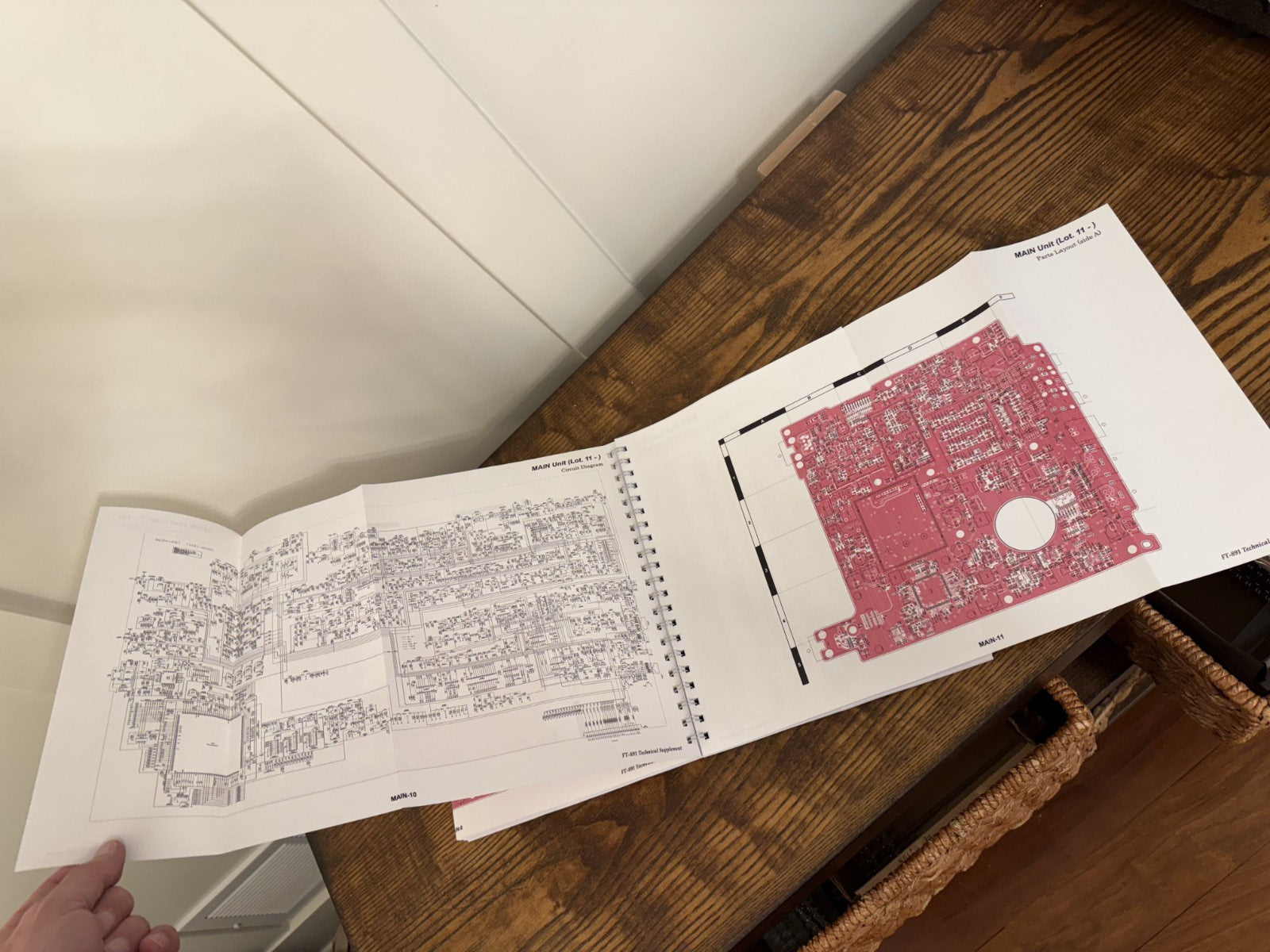 YAESU FT-891 TRANCEIVER TECHNICAL MANUAL - LARGE FOLD-OUT PAGES - WIRE BOUND